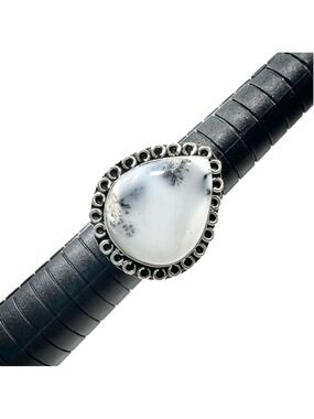 Dendritic Opal 925 Gemstone Ring size 7
